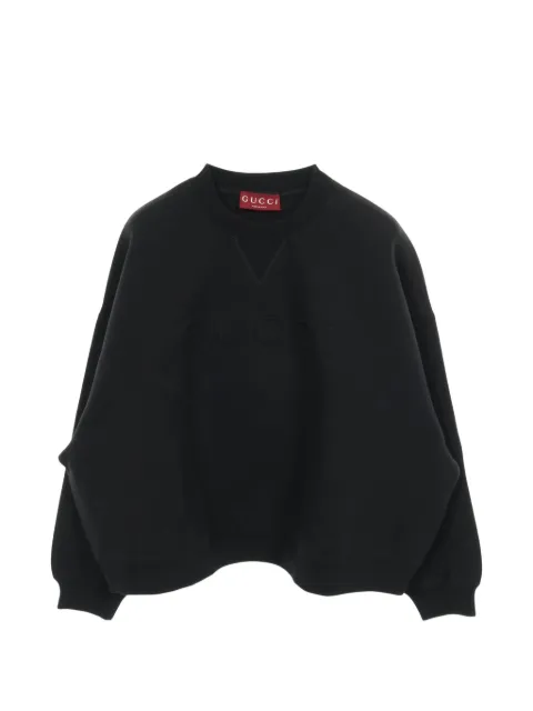 Gucci Pre-Owned embossed-logo sweatshirt Black 1043300
