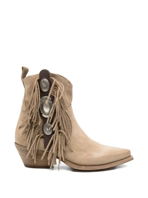 Metisse fringed ankle boots Neutrals DX2430