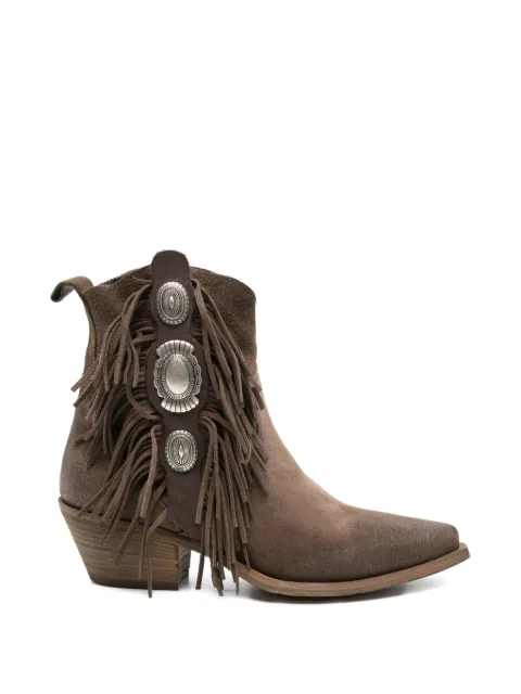 Metisse fringed ankle boots Brown DX2430