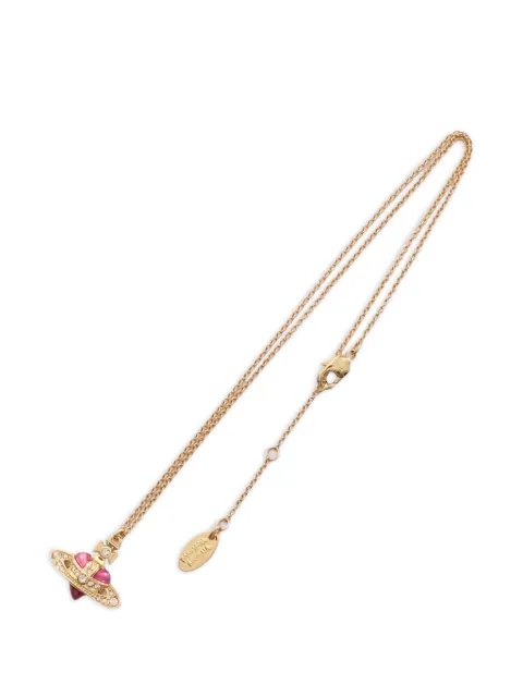 Vivienne Westwood Pre-Owned 2020s DIamante Heart necklaces Gold 1047955