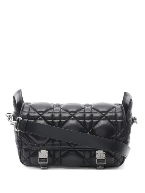 Christian Dior Pre-Owned 2010s small Macrocannage shoulder bag Black 1046665