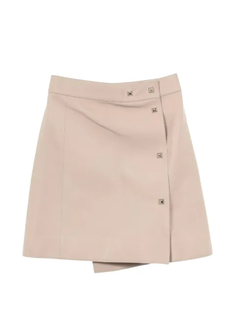 Hermès Pre-Owned 2010s studded leather mini skirt Pink 1039595