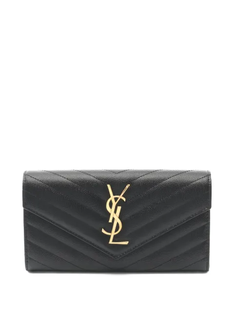 Saint Laurent Pre-Owned 2020s leather wallet Black 1047005