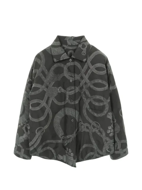 Hermès Pre-Owned 2010s Palefroi Remix reversible quilted overshirt Green 1044000