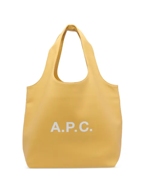 A.P.C. Ninon logo-print shoulder bag Yellow PUAATM61565