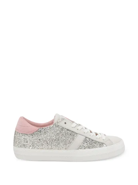 D.A.T.E. Hill Low glitter sneakers Silver W441HLGLPL