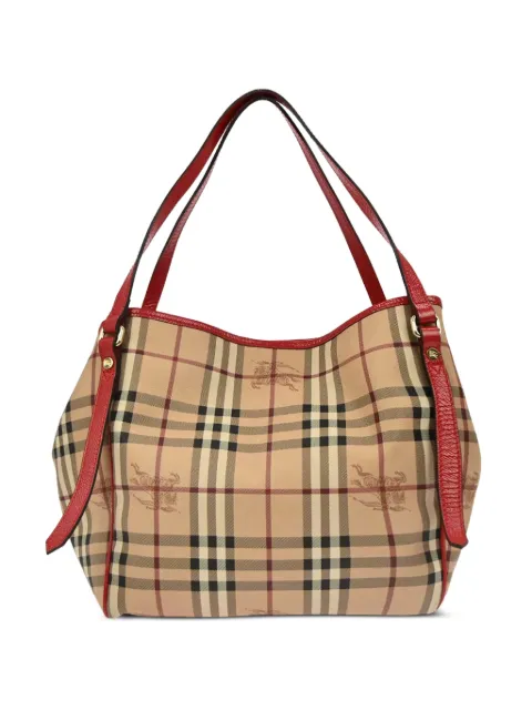 Burberry Pre-Owned 1990s check tote bag Neutrals 117216