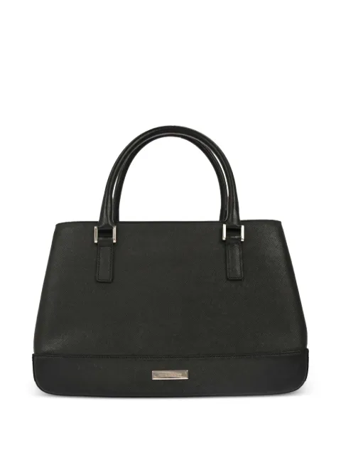 Burberry Pre-Owned 1990s leather tote handbag Black 155557