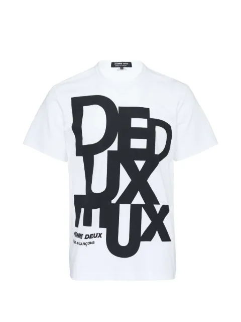 Comme des Garçons Homme Deux short-sleeve logo-print T-shirt White DQT002