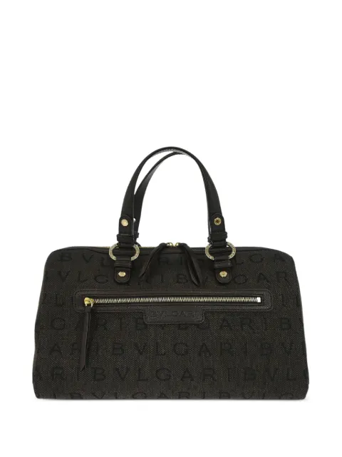 Bvlgari Pre-Owned 1990s logomania duffle handbag Brown 117037