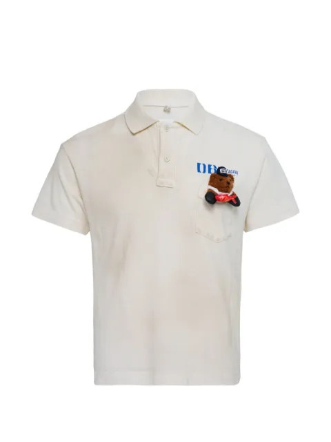 Doublet bear-appliqué polo shirt White 26SS41CS424