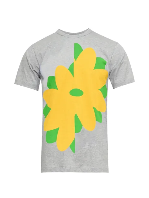 Comme Des Garçons Shirt floral-print T-shirt Grey FQT021