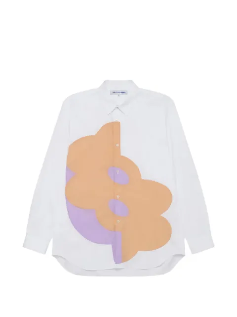 Comme Des Garçons Shirt print-detail long-sleeve shirt White FQB008