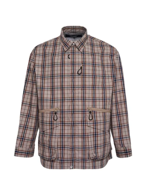 Comme des Garçons Homme zipped checked jacket Neutrals HQJ011