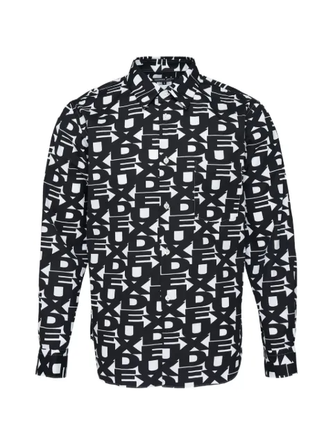 Comme des Garçons Homme Deux logo-print cotton shirt Black DQB031