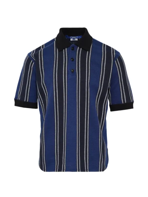 Junya Watanabe MAN striped knit polo shirt Blue WQT009