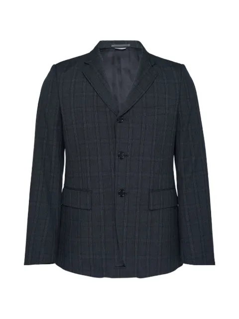 Comme des Garçons Homme Deux check-pattern single-breasted jacket Grey DQJ021