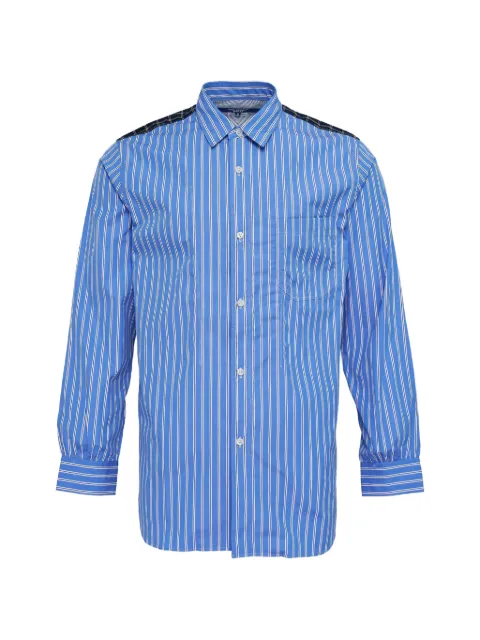 Junya Watanabe MAN check stripe shirt Blue WQB023