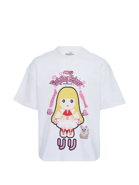 W/STUDIO graphic-print T-shirt White T001