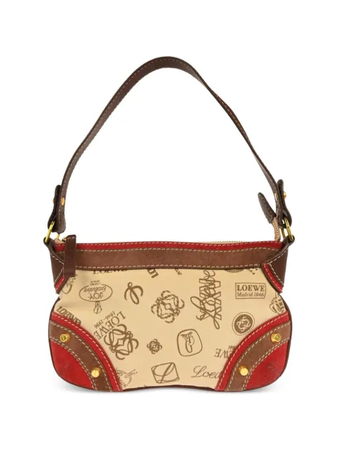 Loewe Pre-Owned 2006 logo canvas handbag Neutrals 116867