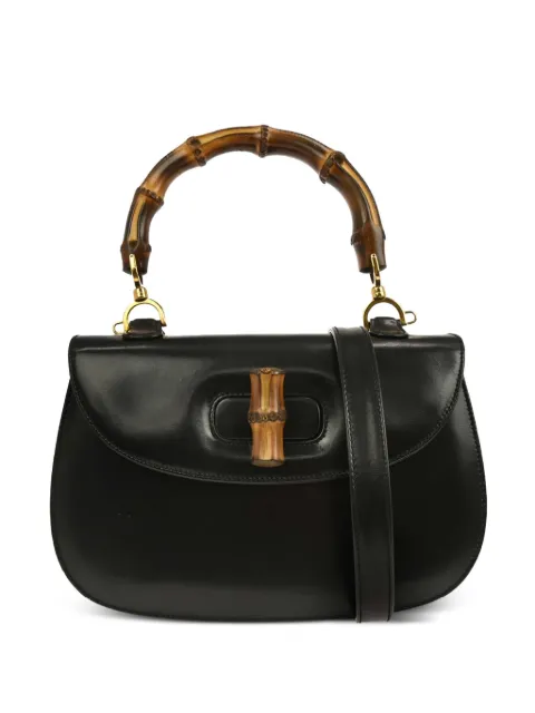 Gucci Pre-Owned 1990-2000s bamboo handle tote bag Black 116811