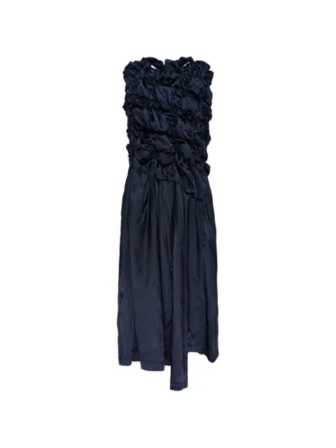 Comme Des Garçons Comme Des Garçons crinkled sculpted-bust midi dress Blue RQA001