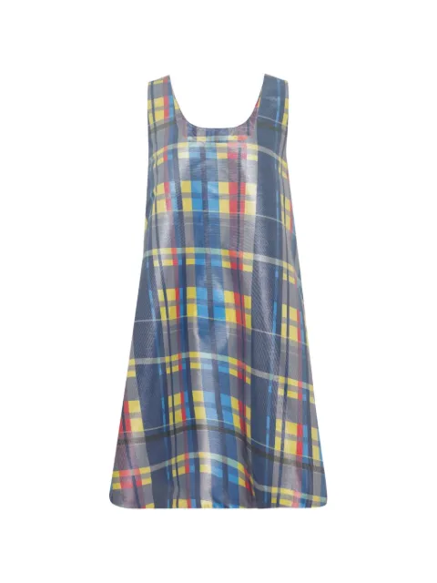 Enföld plaid sleeveless mini dress Blue 300JS1330831