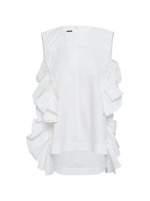 Jil Sander ruffled top White J02NC0292J45319