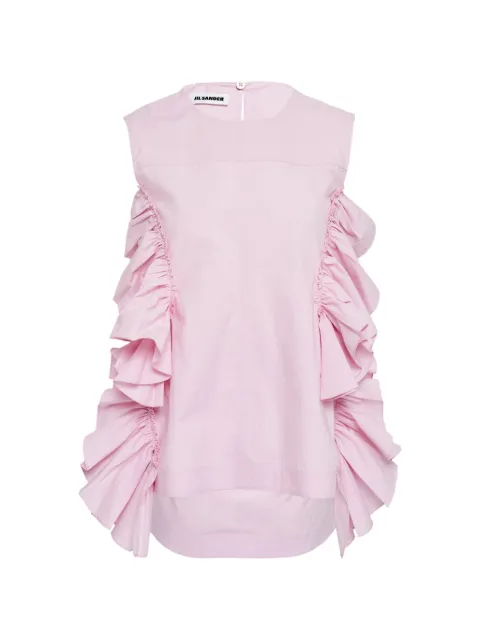 Jil Sander ruffled sleeveless top Pink J02NC0292J45319