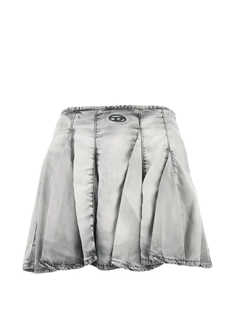 Diesel De-Spiki Oval-logo pleated mini skirt Grey A23863068WG