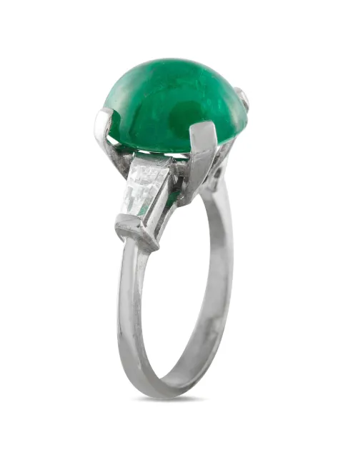 LB Exclusive emerald diamond ring Silver MF16013026