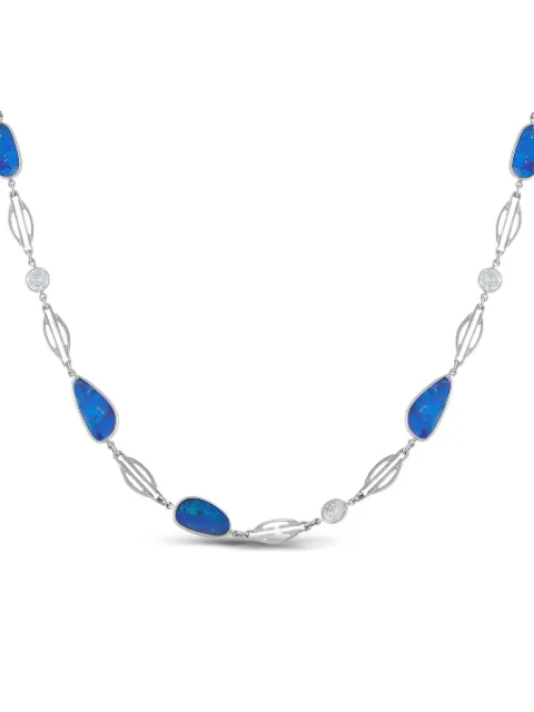 LB Exclusive diamond and opal necklace Silver MF22012326