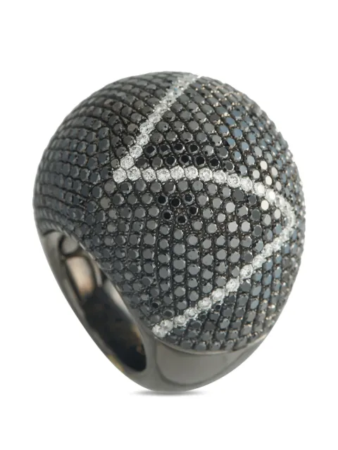 LB Exclusive diamond dome-design ring Black MF39012926