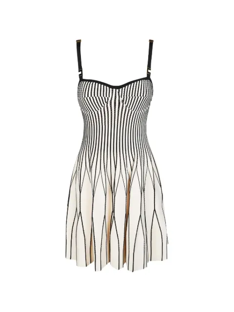 Elisabetta Franchi dress in two-colour knit fabric Neutrals AM27S62E2