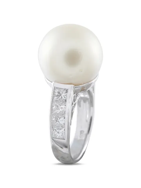 LB Exclusive diamond and pearl ring Silver MF24013026