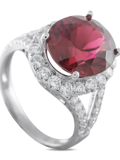 LB Exclusive diamond and tourmaline ring Silver MF13013026