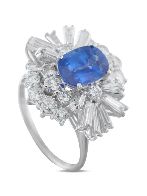 LB Exclusive sapphire and diamond ring Silver MF06013026