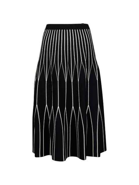 Elisabetta Franchi two-colour knit skirt Black GK31S62E2