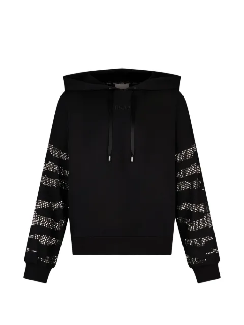 LIU JO long-sleeve drawstring hoodie Black TA6129FS002