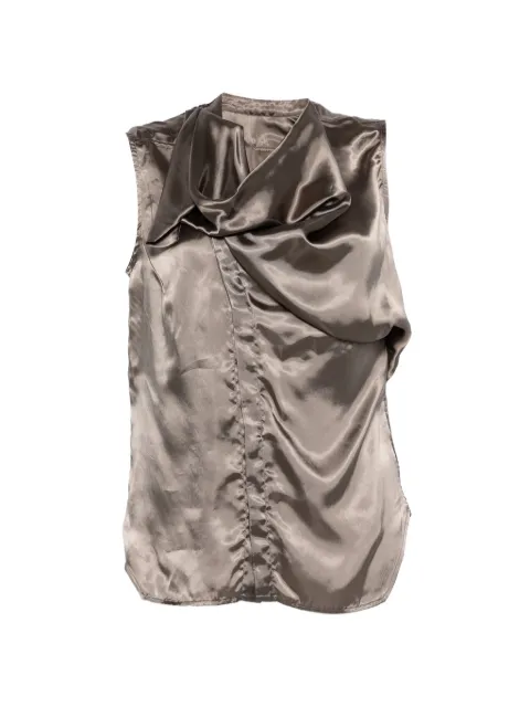 Rick Owens SL Island ruffled blouse Brown RP01F6136N