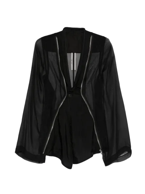 Rick Owens zip-detail jacket Black RP01F6703TUJS