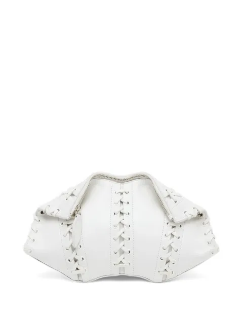 Alexander McQueen Manta lace-up clutch bag White 8613741VDB1