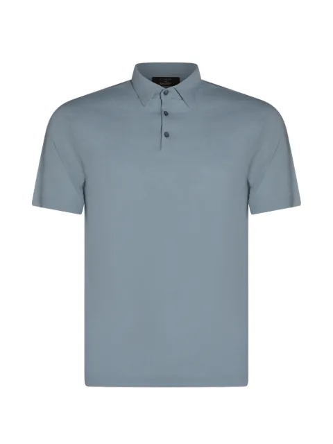 Zanone buttoned polo shirt Blue 815159ZG380Z4220