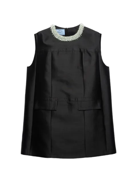 Prada embroidered double shantung dress Black P3S42RSOOO19Q6