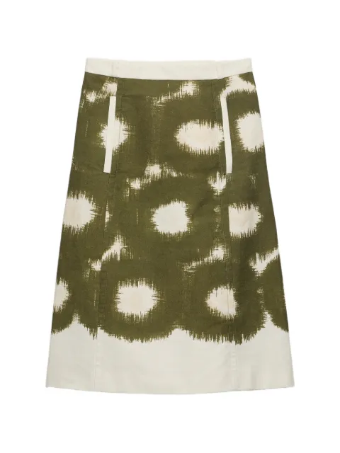 Prada printed canvas skirt Green P123I187QF0161SOOO