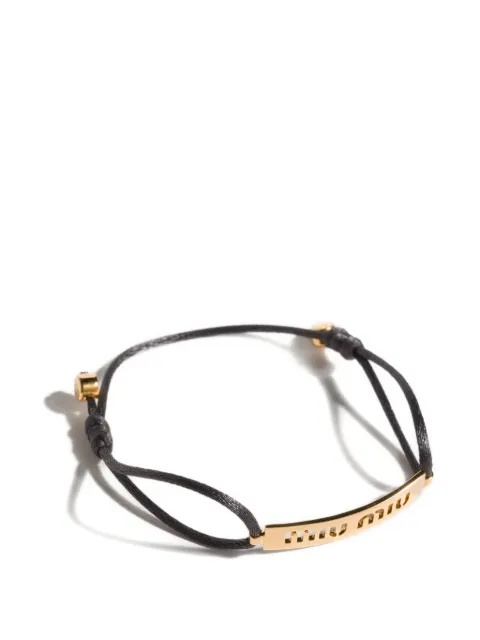 Miu Miu metal and cord bracelet Gold 5IB7852IHK