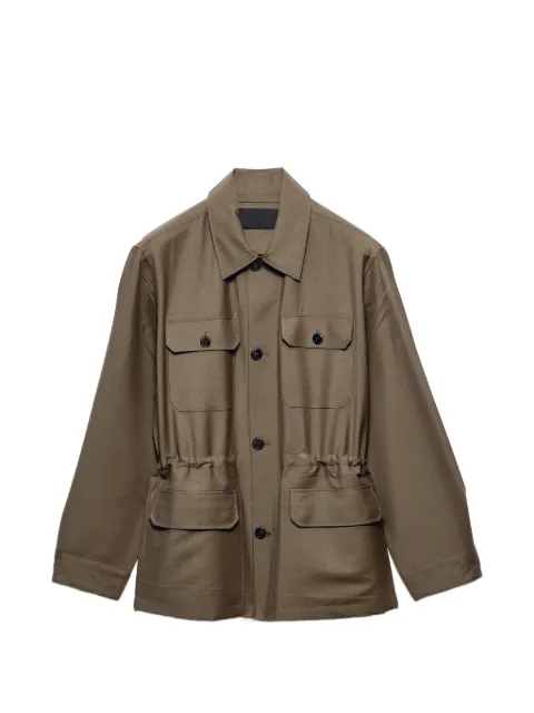 Prada mohair and wool safari jacket Brown SGD127SOOO12I1