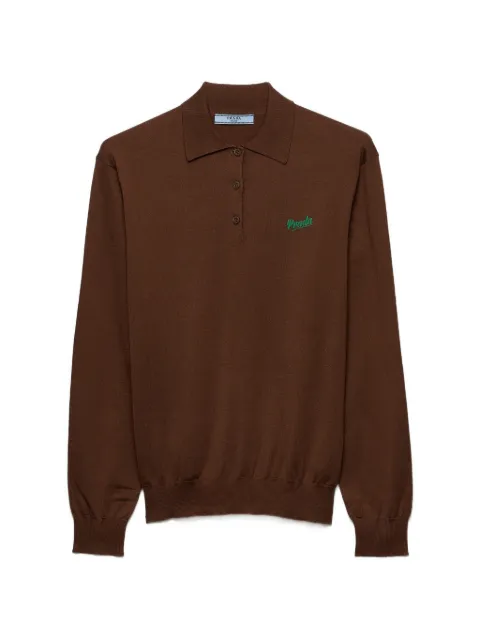Prada silk polo shirt Brown P24B3CSOOO19DA