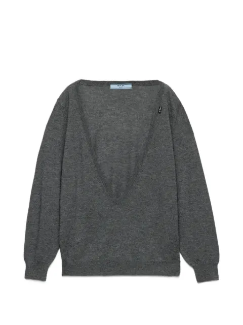 Prada cashmere V-neck sweater Grey P24C3GSOOO19VK