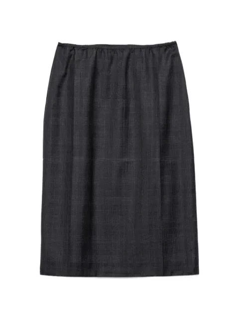 Prada checked wool midi-skirt Grey P179YWSOOO1N01